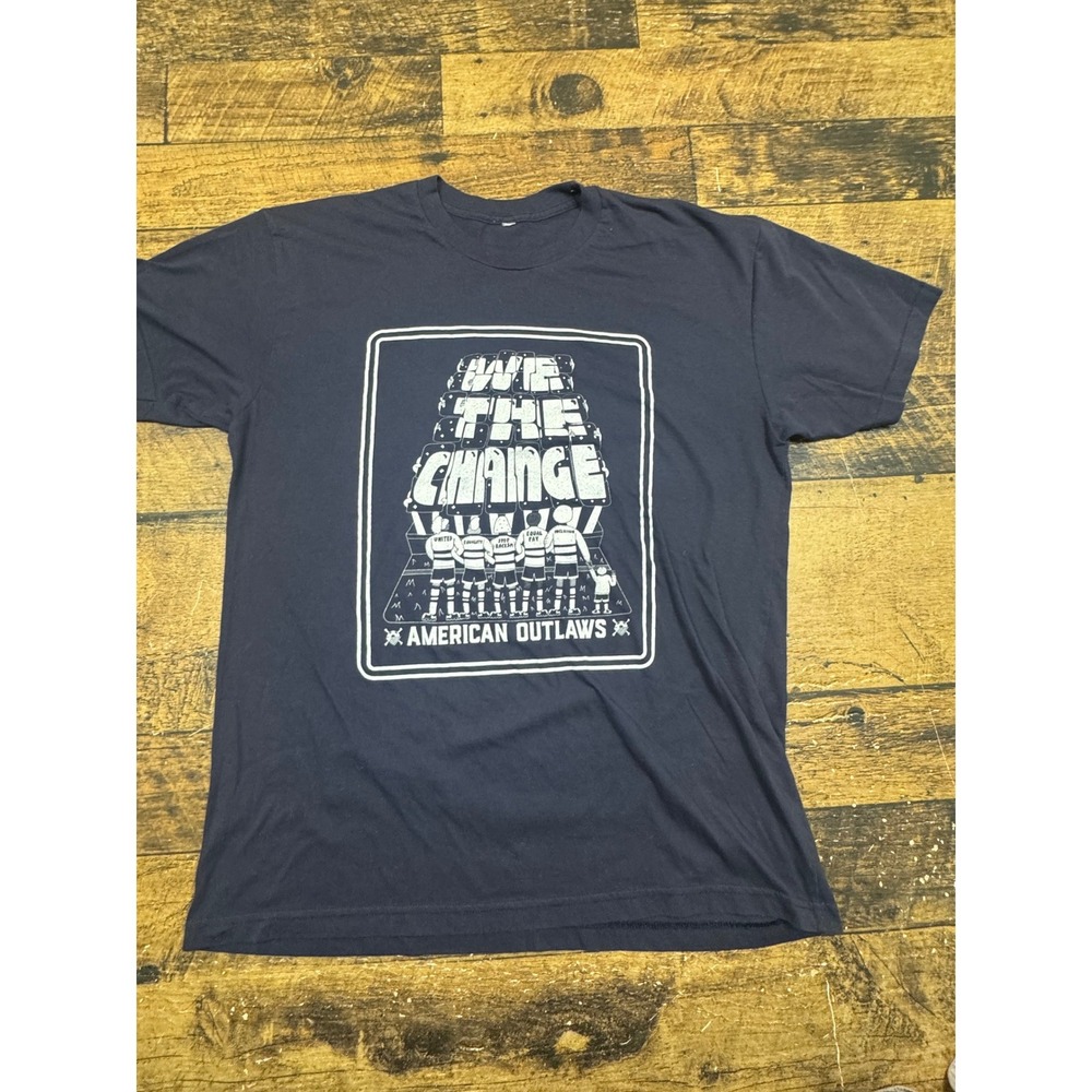 American Outlaws‎ Pride Be The Change US Soccer Supporters T-Shirt Navy Blue